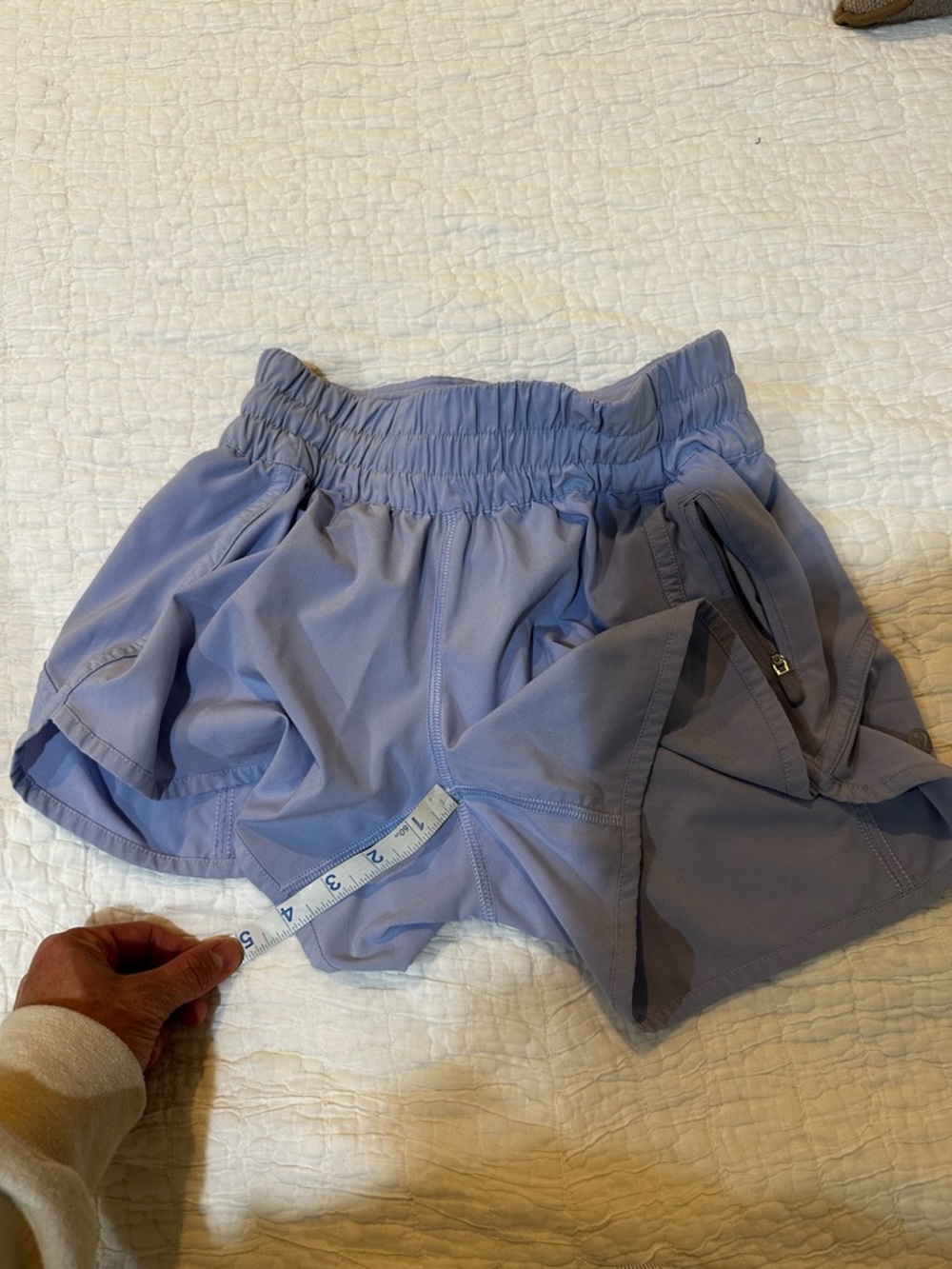 lululemon athletica Lavender Athletic Running Shorts with Zip Pocket